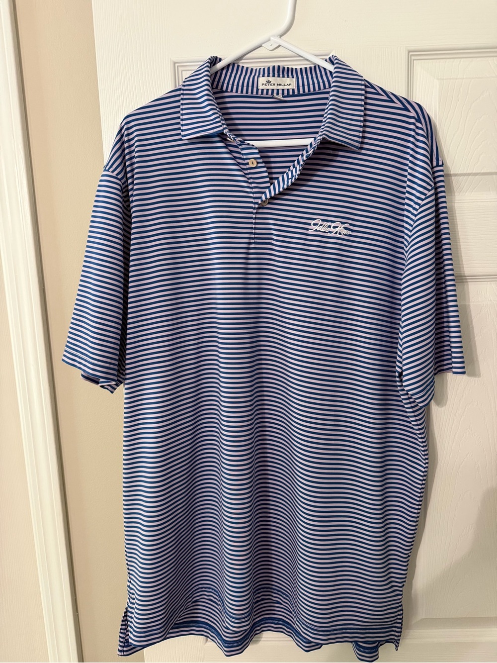Peter Millar Men’s pink and purple Striped Polo Shirt